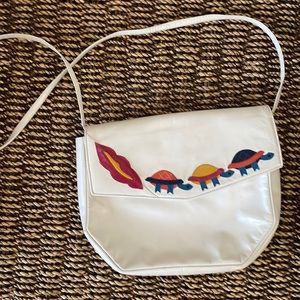 Bally turtle leather shoulder bag